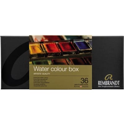 Rembrandt Aquarelverf metalen set | 36 napjes + penseel