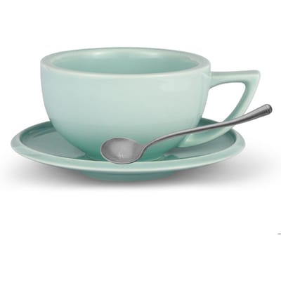 280ML Keramische Koffiekop Porseleinen Espressokopjes Set met Schoteltje Lepel voor Thee Cappuccino Latte Chique Thuis Barista Accessoires