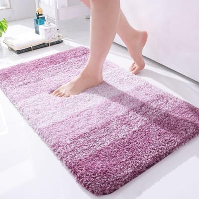 Dailygoods- Badmat Antislip 40 x 60 cm - Microvezel - Hoogpolig - Zacht - Absorberend - Duurzame TPR-ondersteuning - Badkamermat