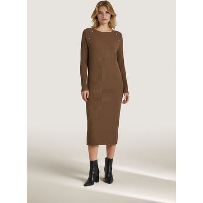EsQualo Dress Knitted Tube Army Green Größe: S | Midikleider Outlet | Damen | Grün
