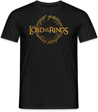 The Lord Of The Rings Logo En Ring Inscriptie T-Shirt Heren