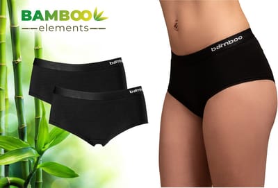 Bamboo - Ondergoed Dames - Hipster - Bamboe - 2 Stuks - Zwart - Lingerie - Boxershort Dames - Onderbroeken Dames - Dames Slips - Dames Ondergoed