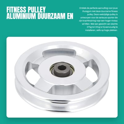 Dailygoods- Riemschijf Aluminiumlegering - Draagbaar - Fitness Katrol - Krachttraining Accessoire - Thuis Gym Uitrusting - Diameter 90/115 mm