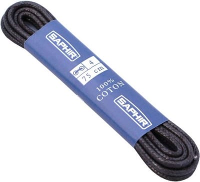 Saphir - veters - rond - gewaxt - 60cm - ronde schoenveters - donkerbruin- donker bruine - dun - dunne