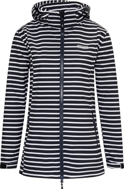 Nordberg Breton - Softshell Outdoor Zomerjas Dames - Navy/Donkerblauw Gestreept - Maat S