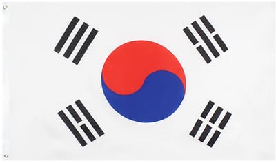 Zuid-Koreaanse vlag - Zuid-Korea Vlag Zuid-Koreaans - Taegeukgi - Koreaanse vlag - 150/90CM - Polyester - WK - CHPN