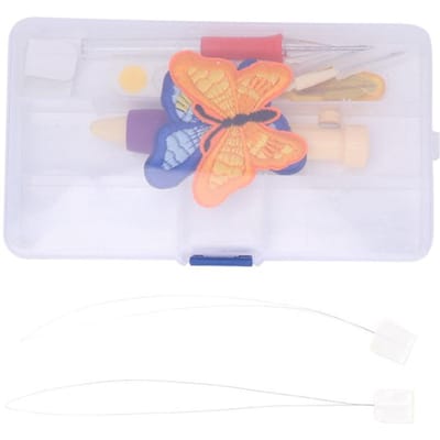 12 stuks DIY Borduurpen Set Breien Stikgereedschap Punch Naald Naaiaccessoires beige