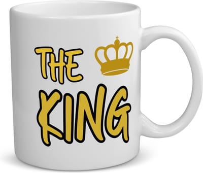 Akyol - the king koffiemok - theemok - Koning - iemand die zich voelt als een koning - verjaardagscadeau - kroontje - kado - gift - geschenk - 350 ML inhoud