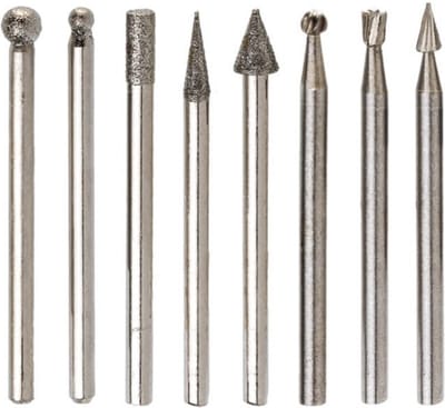 Drel - Minifrezen - Diamantslijper - Minislijper - Gereedschap -  Minifrezen - Precisiefrezen - Spindel - Snijders - Set van 8 stuks