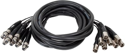 MUSIC STORE MC-08 8-voudig Multicore 5m XLR-female / XLR-male - Multicore kabel