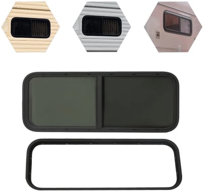 Caravan Raam - Zijraam - Gehard Glas - Schuifraam - Camper - Raam - Caravan - 90 x 30 cm