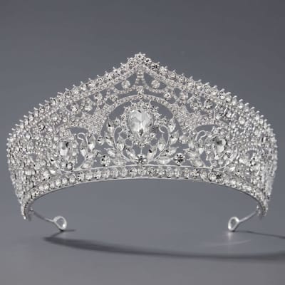 Kroon voor dames-Prinsessenkroon-Diadeem-Kroon-Strass-Elegant en Duurzaam - Geschikt voor Verschillende Gelegenheden-Haarsieraad-Stijl 94