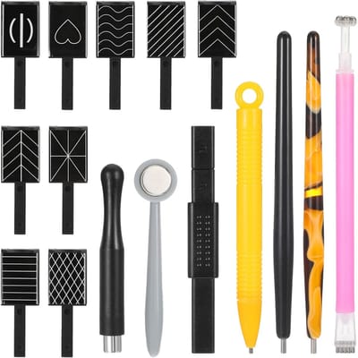 16-delige Cat Eye Magnet Set voor Nagels - 9 Stijlen, 3D Magnet Pen en Multifunctionele Nail Art Tools voor DIY Nagelontwerpen