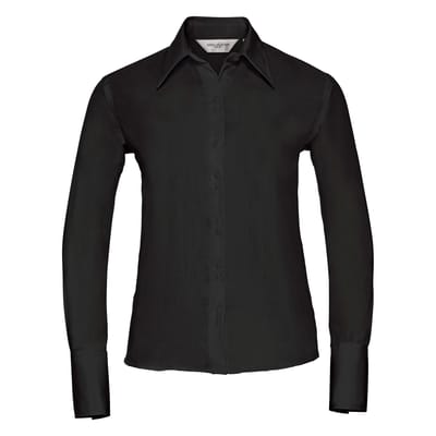 Russell Collectie Dames/Dames Lange Mouw Ultiem Niet-Ijzershirt (Zwart)