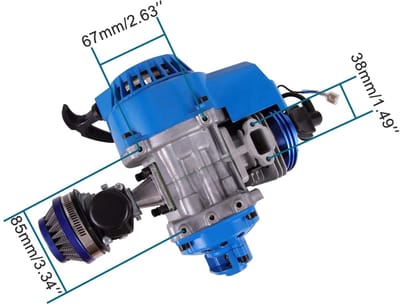 OmGoods - Dailygoody - Motor Modificado - Hoogwaardige Vervangingen - Blauw - 2 Stroke Motoren - Ideaal voor Dirt Bikes - Geschikt voor 43cc 47cc 49cc