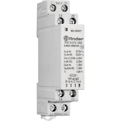Finder 7P.37.8.275.1003 Overspanningsafleider Overspanningsbeveiliging voor: Verdeelkast 3 kA 1 stuk(s)
