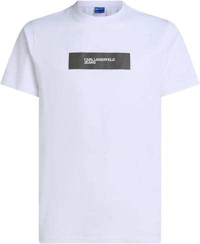 Karl Lagerfeld Jeans Reflective Slim Fit T-shirt Met Korte Mouwen Wit S Man