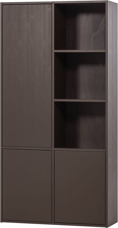 WOOOD Meggy Opbergkast Links - Grenen hout - Middenbruin - 215x108x40