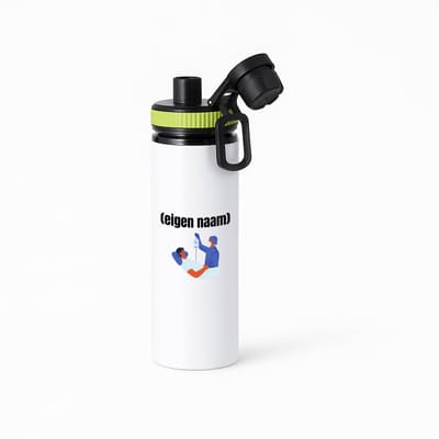 Hacebo® - dokter met patient met eigen naam waterfles met draaidop groen - Dokter - iemand die dokter is - ziekenhuis - verjaardag - cadeau - kado - water fles - 850ML
