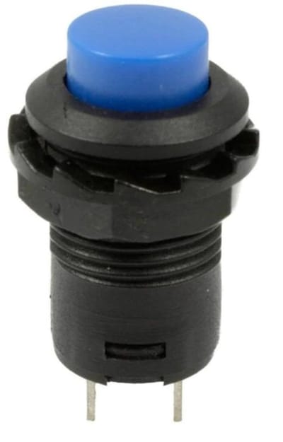 OTRONIC® Drukknop | aan-uit self lock | 14x20 rond gat 12mm | Blauw