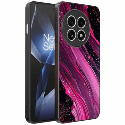 Geschikt voor OnePlus 13R Telefoonhoesje met marmer opdruk - TPU backcover case marble design - Paars Roze - Smartphonica geschikt voor OnePlus 13R