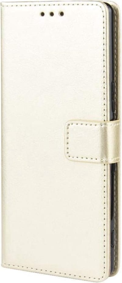 HB Hoesje Geschikt voor Oppo A31 Goud - Portemonnee Book Case - Kaarthouder & Magneetlipje & Glazen Screenprotector