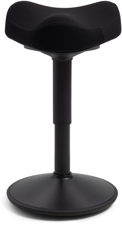 Wobblez® Soothe Wiebelkruk met Zadel - in hoogte verstelbare zadelkruk van 45-65 cm - Zwarte zitting Zwart frame