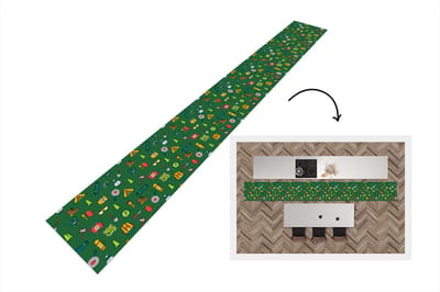 Keukenloper - Keukenmat - Kamperen - Tent - Bijl - Backpack - 400x50 cm - Keuken vloerkleed