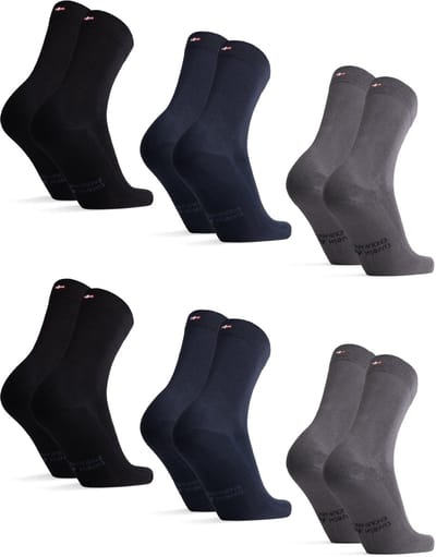 DANISH ENDURANCE Bamboe Sokken - Ademende Antizweet Sokken Zacht - Unisex - 6 Paar - Maat 39-42