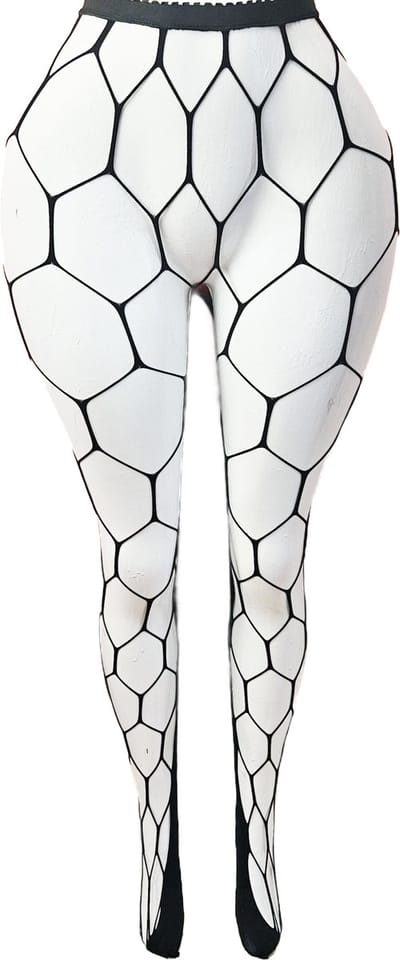 BamBella ® - Panty -Onesize - open kruis hoge kousen broek Dames - Onesize - sexy Erotische lingerie van kant zwart
