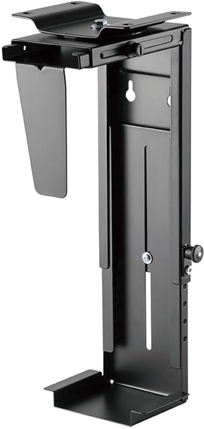SOTECH PC-houder I met 360 graden rotatie (hoogteverstelling 285-516 mm, breedteverstelling 88-203 mm, draagvermogen tot 10 kg, zwart) onderbouw/wandmontage