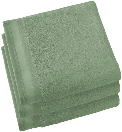 De Witte Lietaer Handdoeken Contessa, Sea Green - 50 x 100 cm - 3 stuks - Katoen