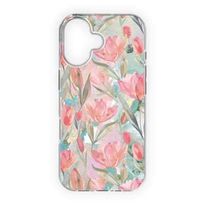 iDeal of Sweden Clear Case geschikt voor MagSafe geschikt voor iPhone 16 - Tulip Bloom
