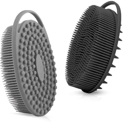 Set van 2 Siliconen Lichaamsscrubbers voor Alle Huidtypes - Zacht en Hygiënisch