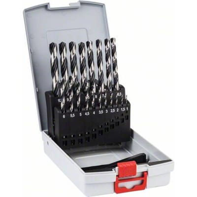 Bosch Accessories 2608577351 Bosch Power Tools Metaal-spiraalboorset 19-delig 1 mm, 1.5 mm, 2 mm, 2.5 mm, 3 mm, 3.5 mm, 4 mm, 4.5 mm, 5 mm, 5.5 mm, 6