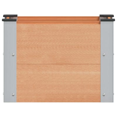 vidaXL Verhoogde plantenbak Bruin 50 x 30 x 36 cm WPC en Aluminium