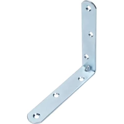 Alberts Hoekanker - Galvanisch Blauw Staal - Geribbeld Met Afgeronde Uiteinden - 100x100x19mm