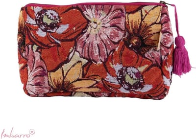 Imbarro - Pouch - Toilettas - Beautybag - Peony - Jaquard - 35x20cm