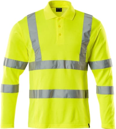 Mascot Safe Classic Poloshirt, met lange mouwen 18283-995 - Hi-Vis geel - 2XL
