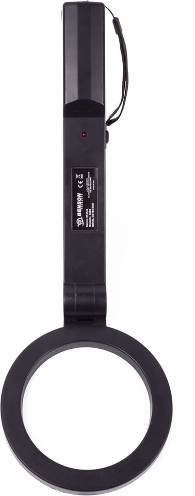 Benson Draagbare metaaldetector - LED & geluidsalarm - 39 cm - Inclusief batterij