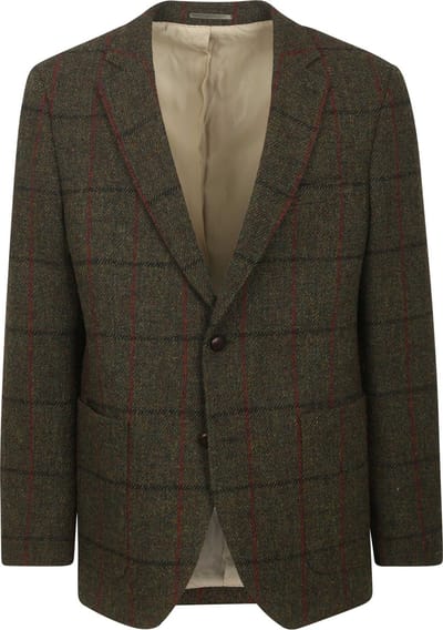 Steppin' Out Colbert Harris Tweed Donkergroen - Maat 58 - Heren blazer