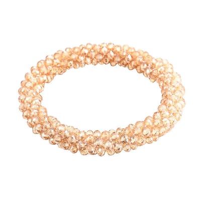 Sorprese armband - Vintage Crystal - Champagne - armband dames - haarelastiekjes - cadeau - Model R - Cadeau