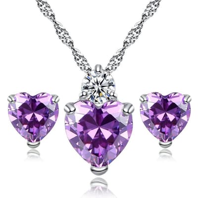 Mode Ketting Oorbellen Sieraden Set Bruiloft Sieraden Bruid Zirkonia Ketting Set