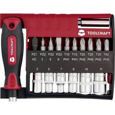 TOOLCRAFT TO-10351632 Bitset 28-delig Incl. bithouder