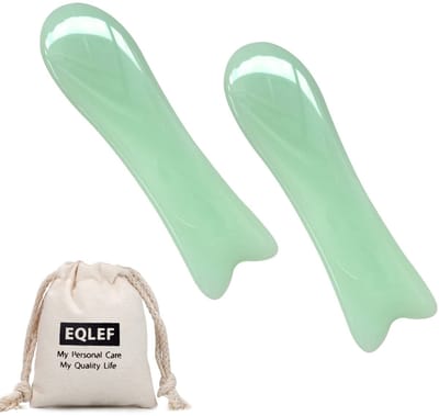 Dailygoods - Set van 2 Natuurlijke Jade Guasha Schrapers
