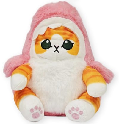 Kat in Haai Onesie Pyjama (Roze) Kawaii Pluche Knuffel 25 cm - Speelgoed Knuffels voor Kinderen Jongens Meisjes - Kawaii Kussen - TikTok Plush Toy - Cat Kitten Shark Vis