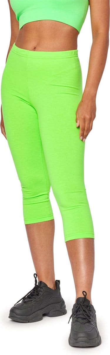 Bellivalini Dames Leggings - Neonbroek - Sport - Capri - Joggingbroek - Sporbroek - Yogabroek - BLV-BLV50-300-LE - Neon Groen - S