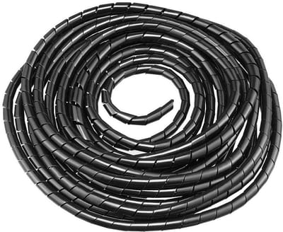Dailygoods - Universele flexibele spiraalhoes - Kabelset voor kabelbeheer - Zwart - Antennekabel bescherming - Spiraalvormige kabelwikkelbuizen - Gesc...