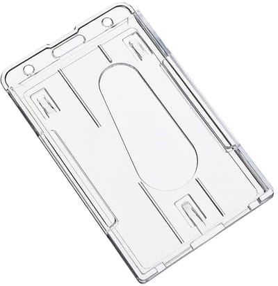 Dailygoody - ID Kaarthouders - Waterdicht - Hard Plastic - Transparant - Badge Houder - Geschikt voor Lanyards en Clips