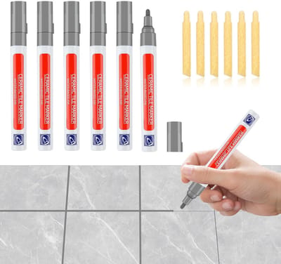 Voegenstift Tegelpen - Afdichtingspen Voegreparatie - Tegels Herstellen - Waterdicht Duurzaam - Lichtgrijs